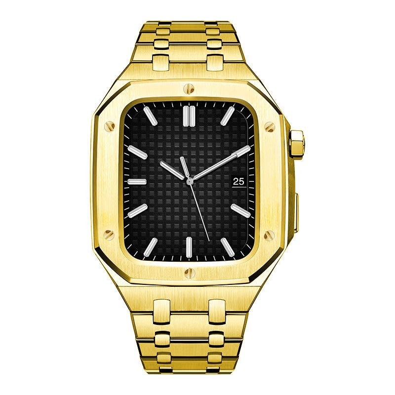 Stainless Steel Double Row Armor Strap & Case for Apple Watch