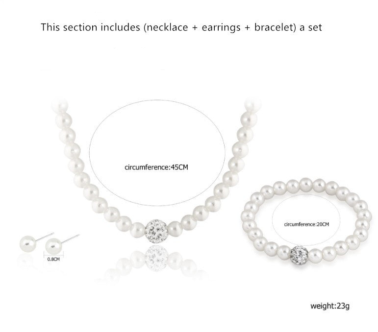 Three-Piece Pearl Jewelry Set