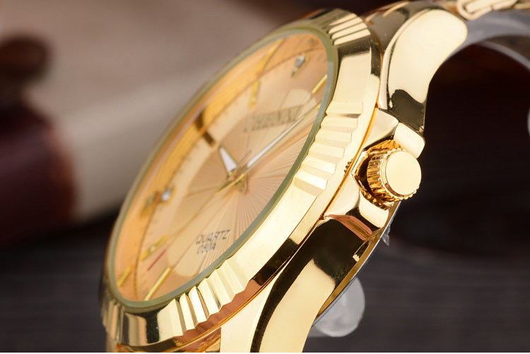 Luxury Gold Stainless Steel Dress Watch