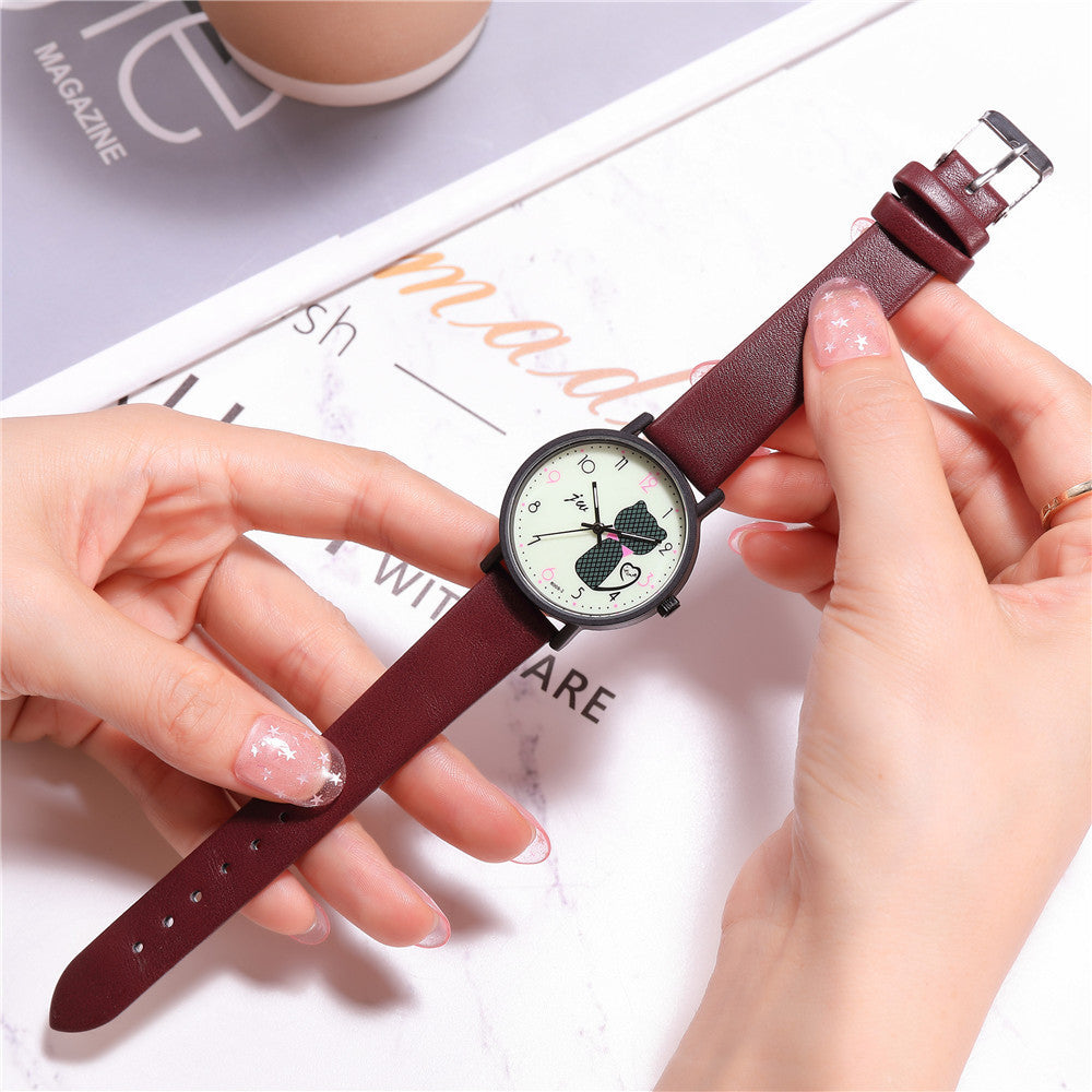 Feline Whimsy Casual Quartz Watch