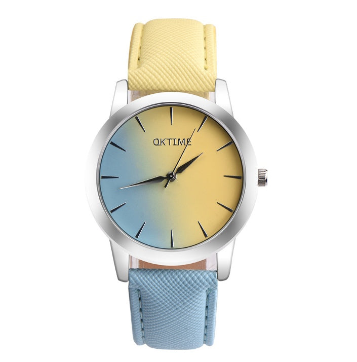 Vibrant Retro Rainbow Design Quartz Watch for Women