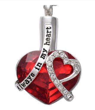 Glass Love Urn Memorial Pendant