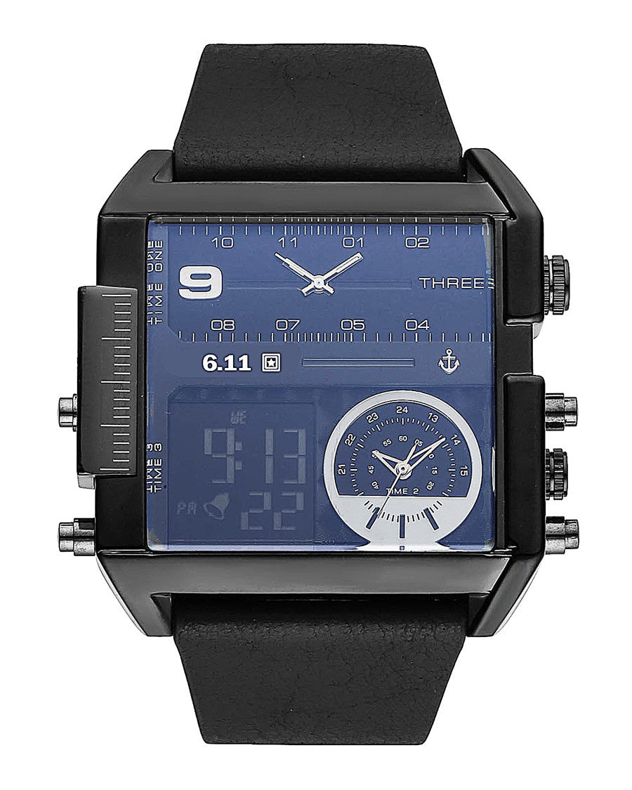 Waterproof Luminous Double Display Electronic Watch