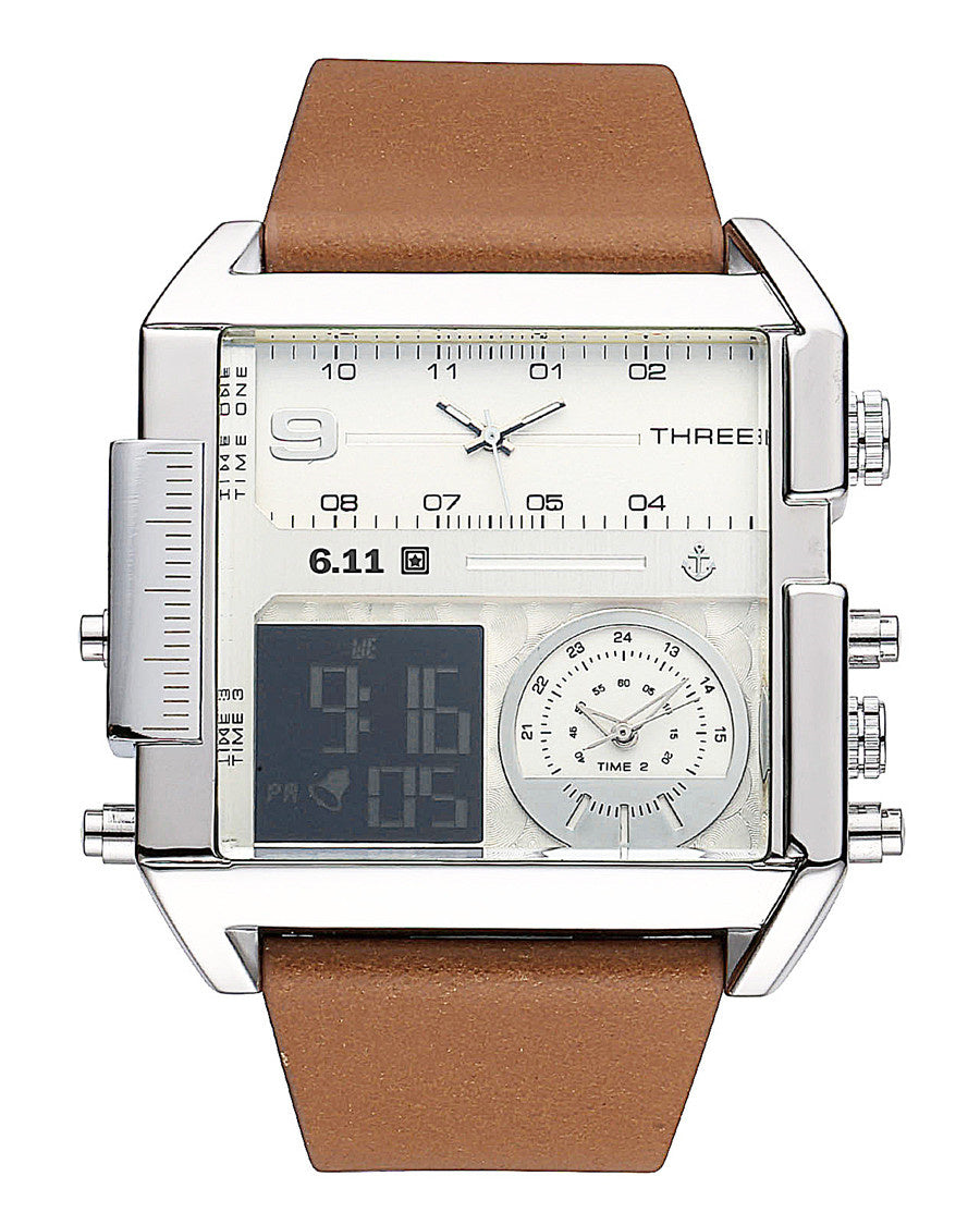 Waterproof Luminous Double Display Electronic Watch