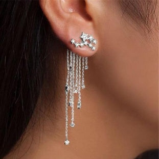 Shining Star Tassel Drop Earrings