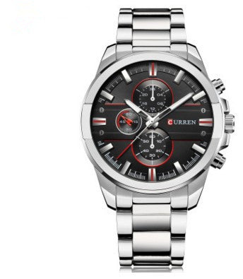 Full Steel Round Quartz Wristwatch