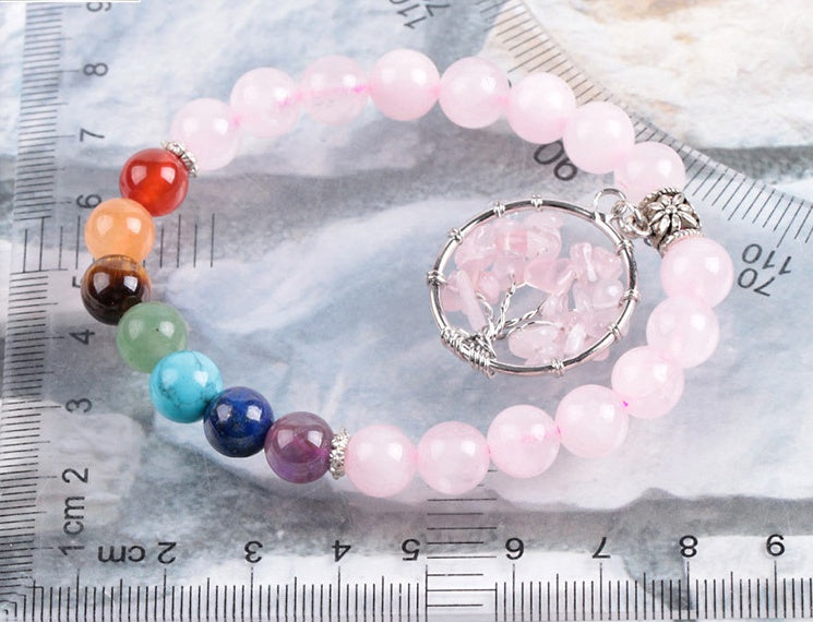 Crystal and Chakra Beaded Bracelet