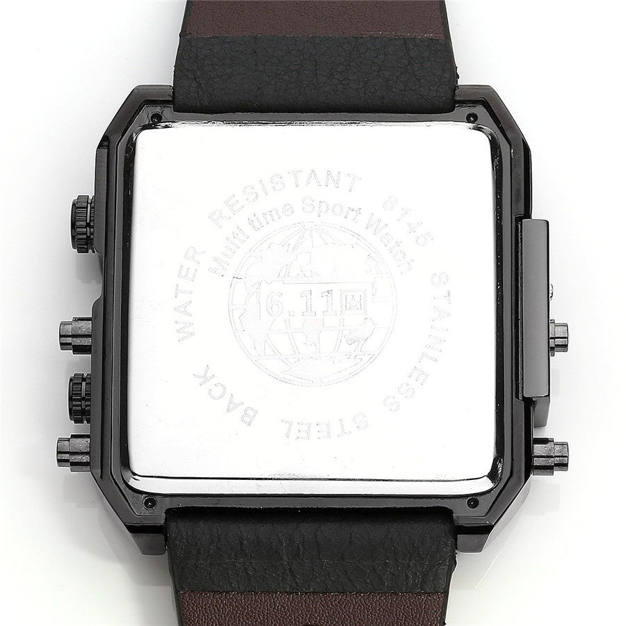 Waterproof Luminous Double Display Electronic Watch