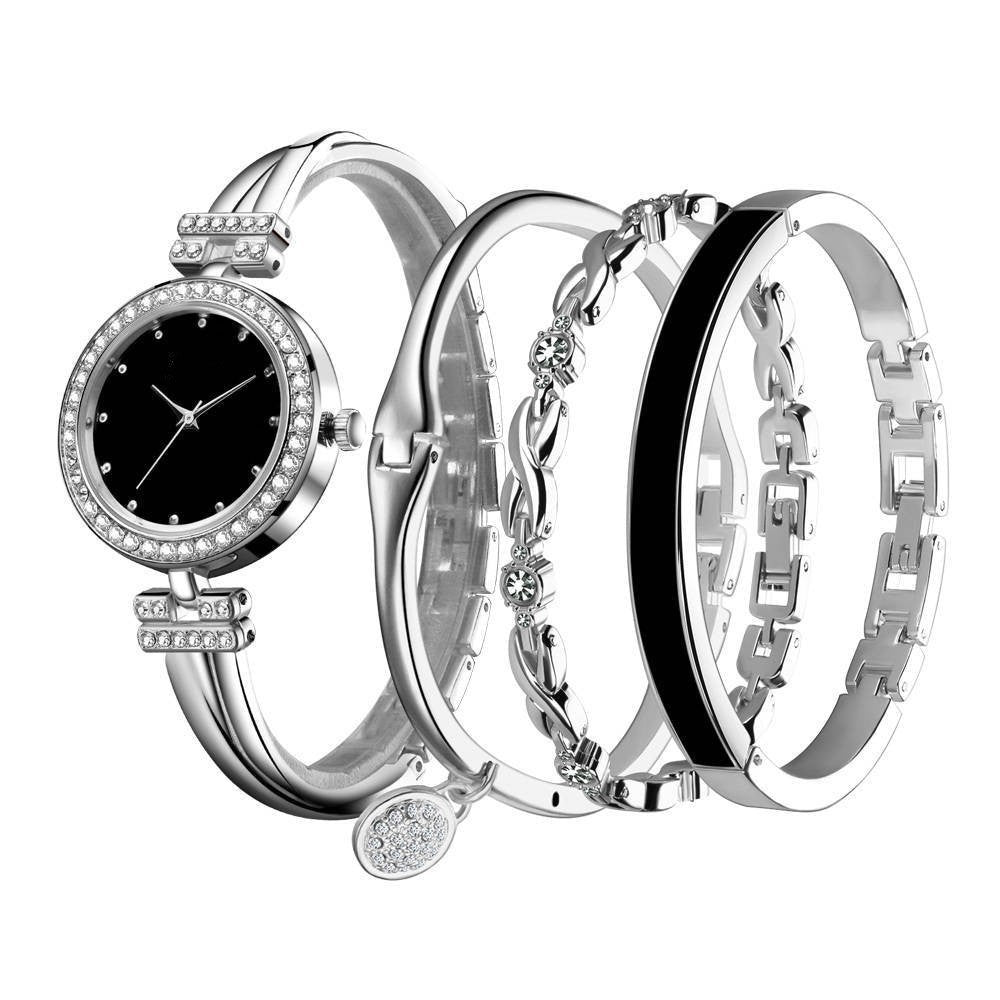 Stylish Women's Quartz Watch & Bracelet Set