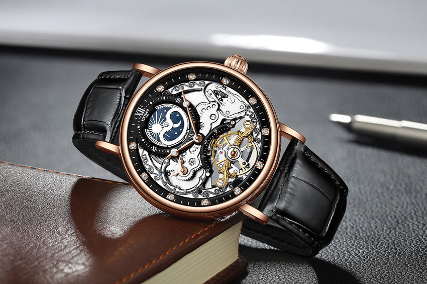 KINYUED Skeleton Automatic Mechanical Watch