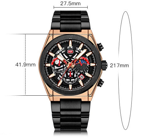 Men's Luminous Calendar Business Watch