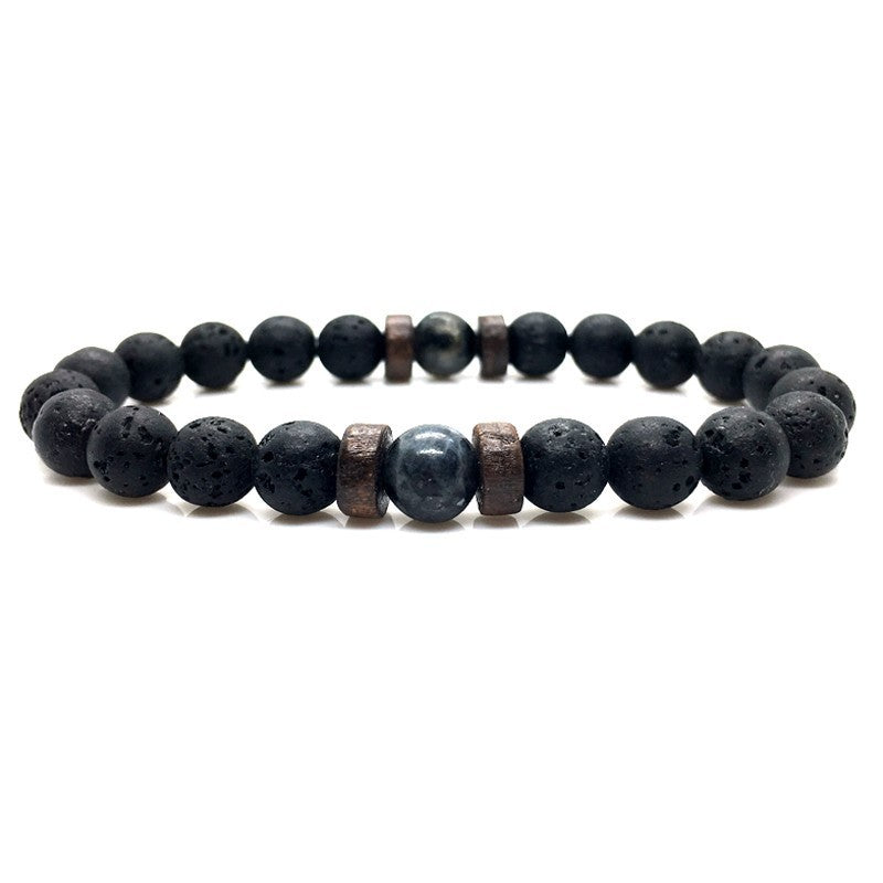 Unique Men's Volcanic Stone Bracelet