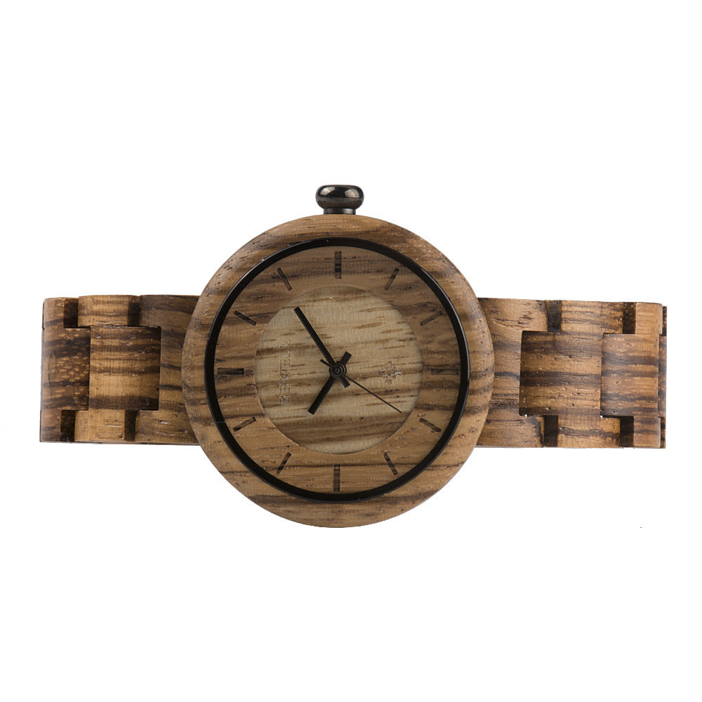 Bamboo Wood Quartz Ladies Watch