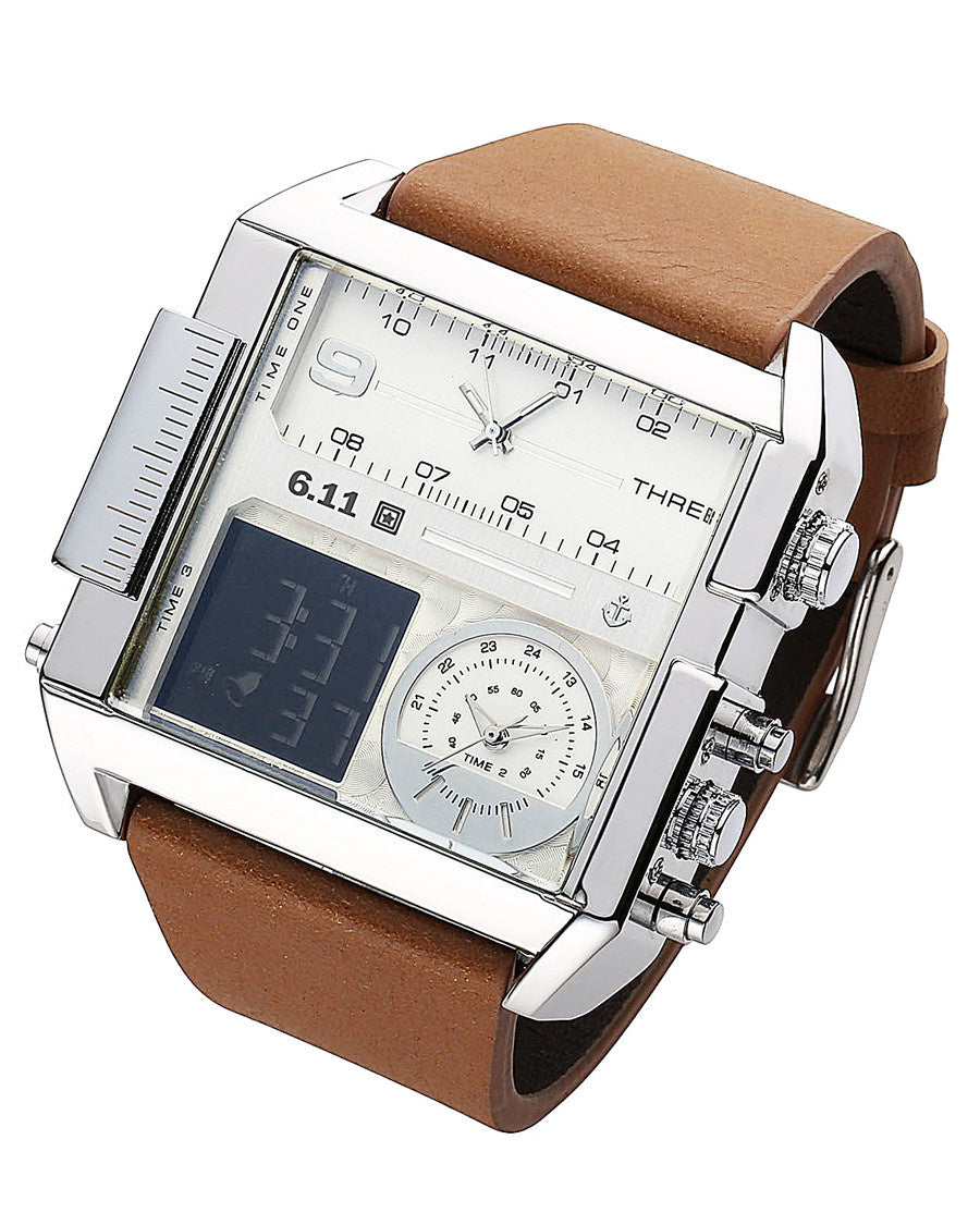 Waterproof Luminous Double Display Electronic Watch