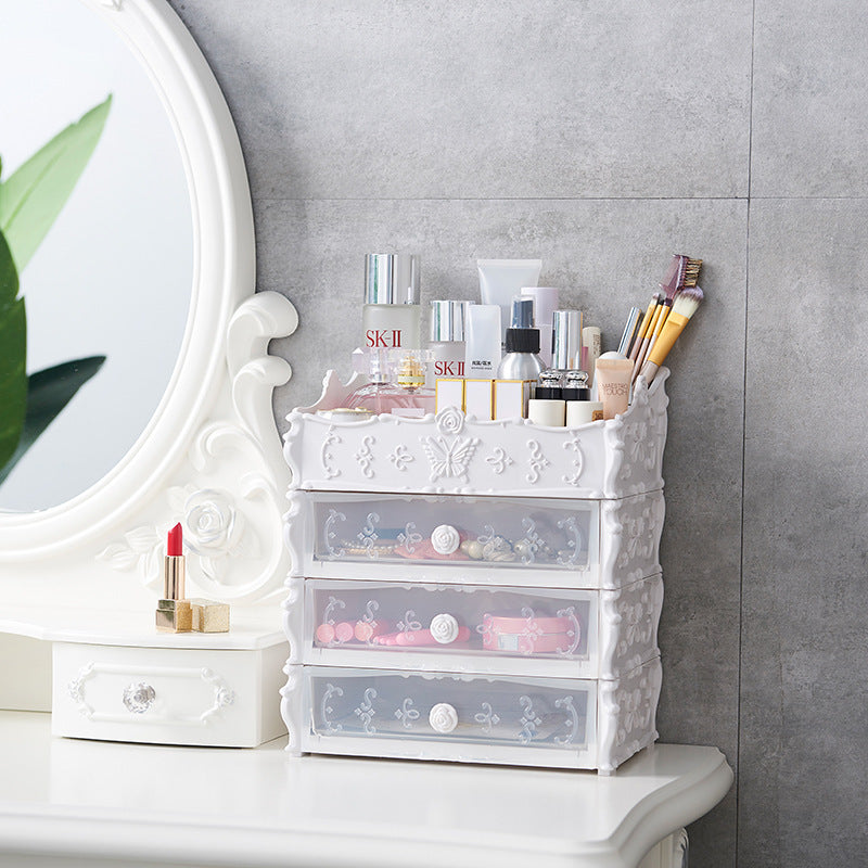 Transparent Multi-layered Cosmetic Storage Box