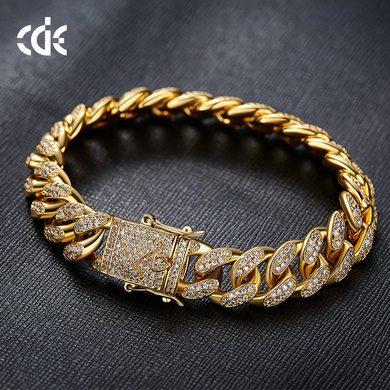 Men's Zircon Cuban Chain Bracelet