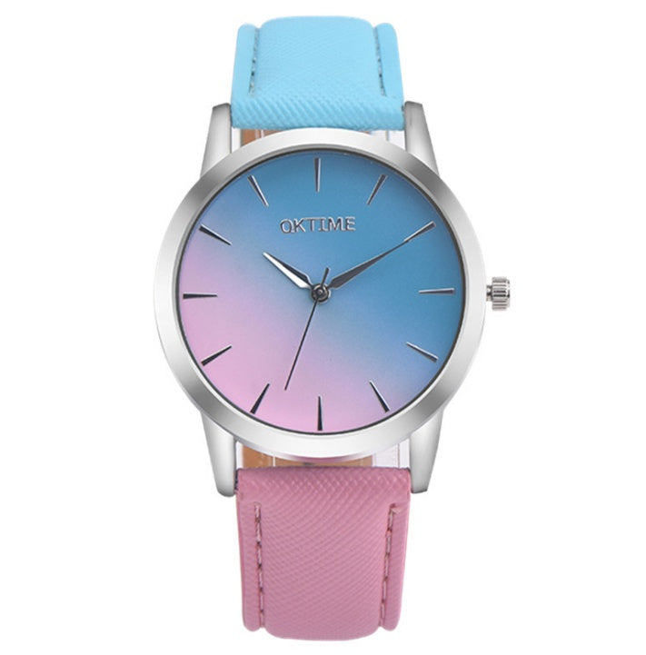 Vibrant Retro Rainbow Design Quartz Watch for Women