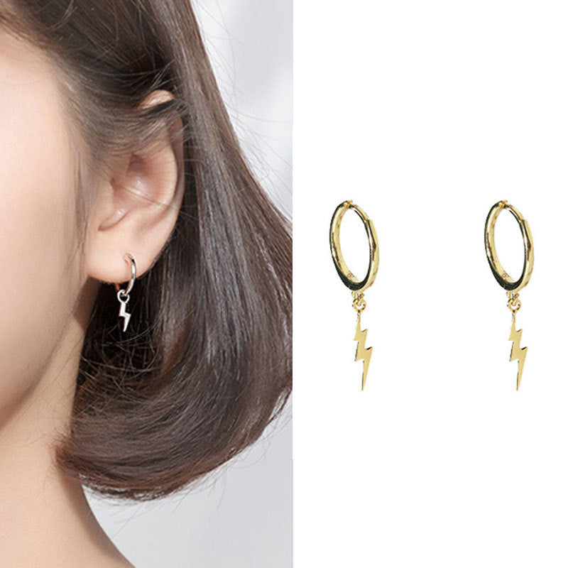 Lightning Bolt Sterling Silver Earrings