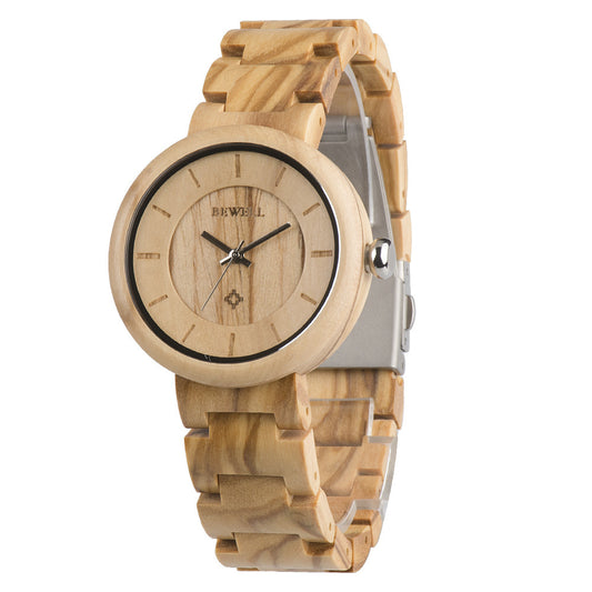 Bamboo Wood Quartz Ladies Watch