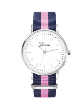 Trendy Canvas Strap Quartz Couple Watch