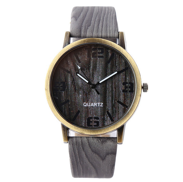 Wood Grain Style Quartz Wrist Watch
