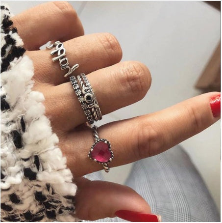 Gold Boho & Vintage Stackable Ring Set