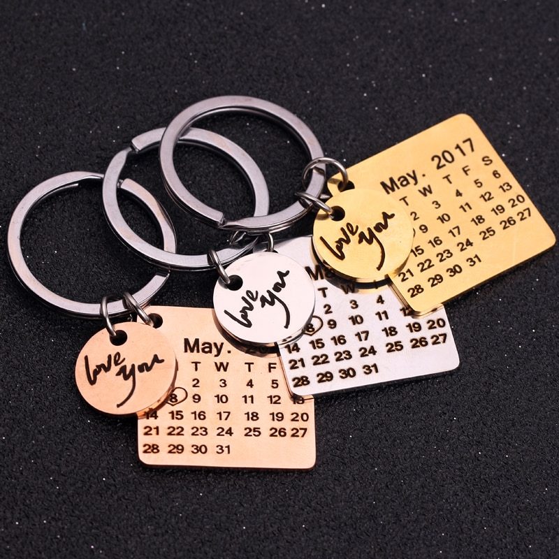 Custom Engraved Calendar Keychain