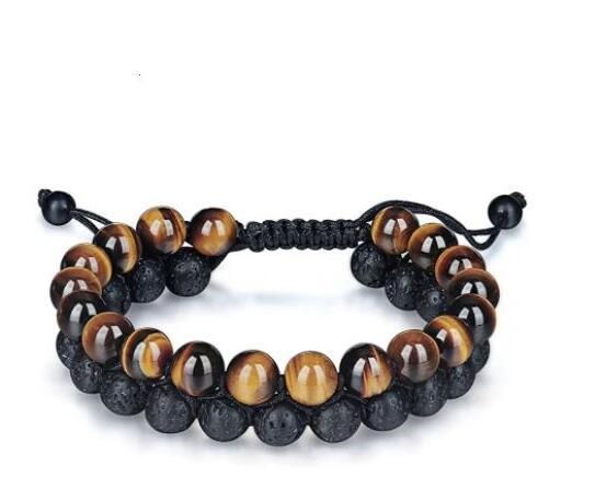 Tiger's Eye & Lava Stone Wellness Bracelet