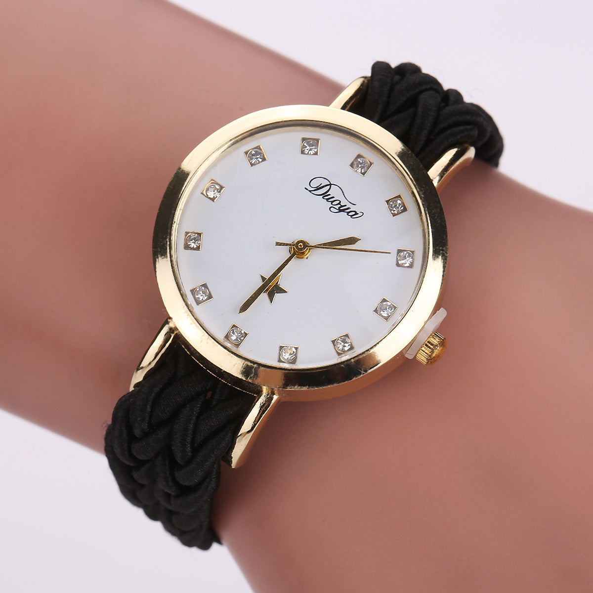 Elegant Multicolor Woven Ladies Watch