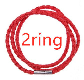 Personalized Braided Leather Name Bracelet for Men