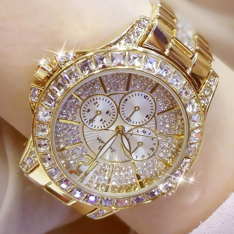 Shimmering Square Rhinestone Watch