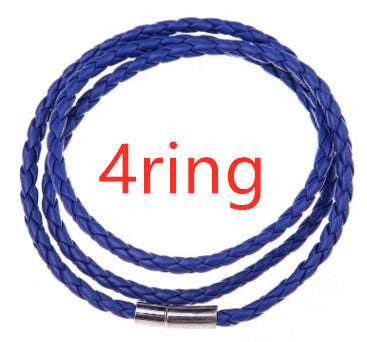 Personalized Braided Leather Name Bracelet for Men