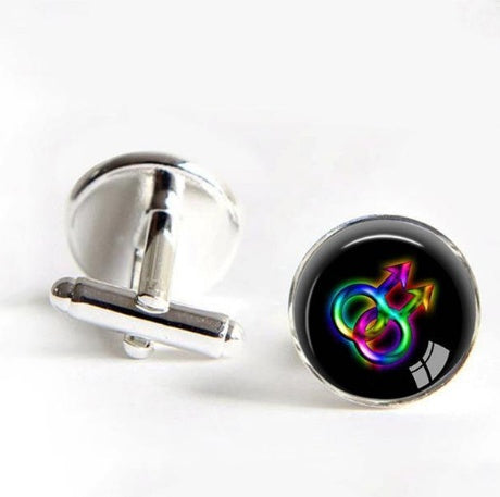 Gay Pride Rainbow Cufflinks