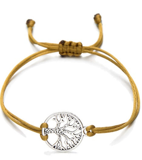 Hand-Woven Tree of Life Adjustable Bracelet