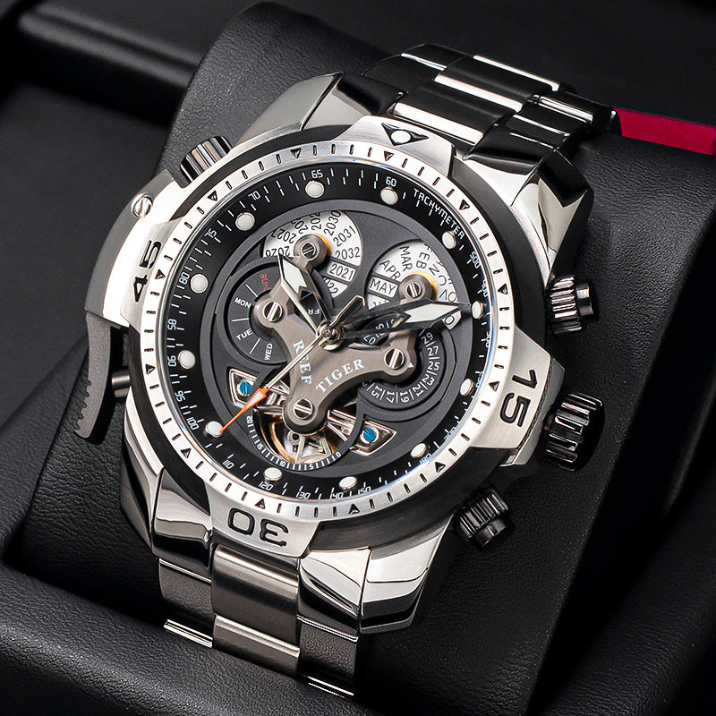 Men's Mechanical Watch: Large Dial, Waterproof, Strong Luminous