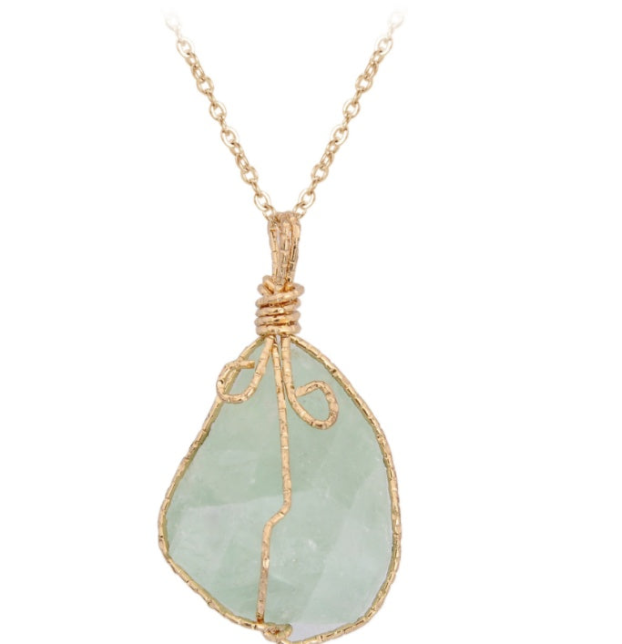 Natural Irregular Crystal Rough Necklace - Unique Stone Pendant