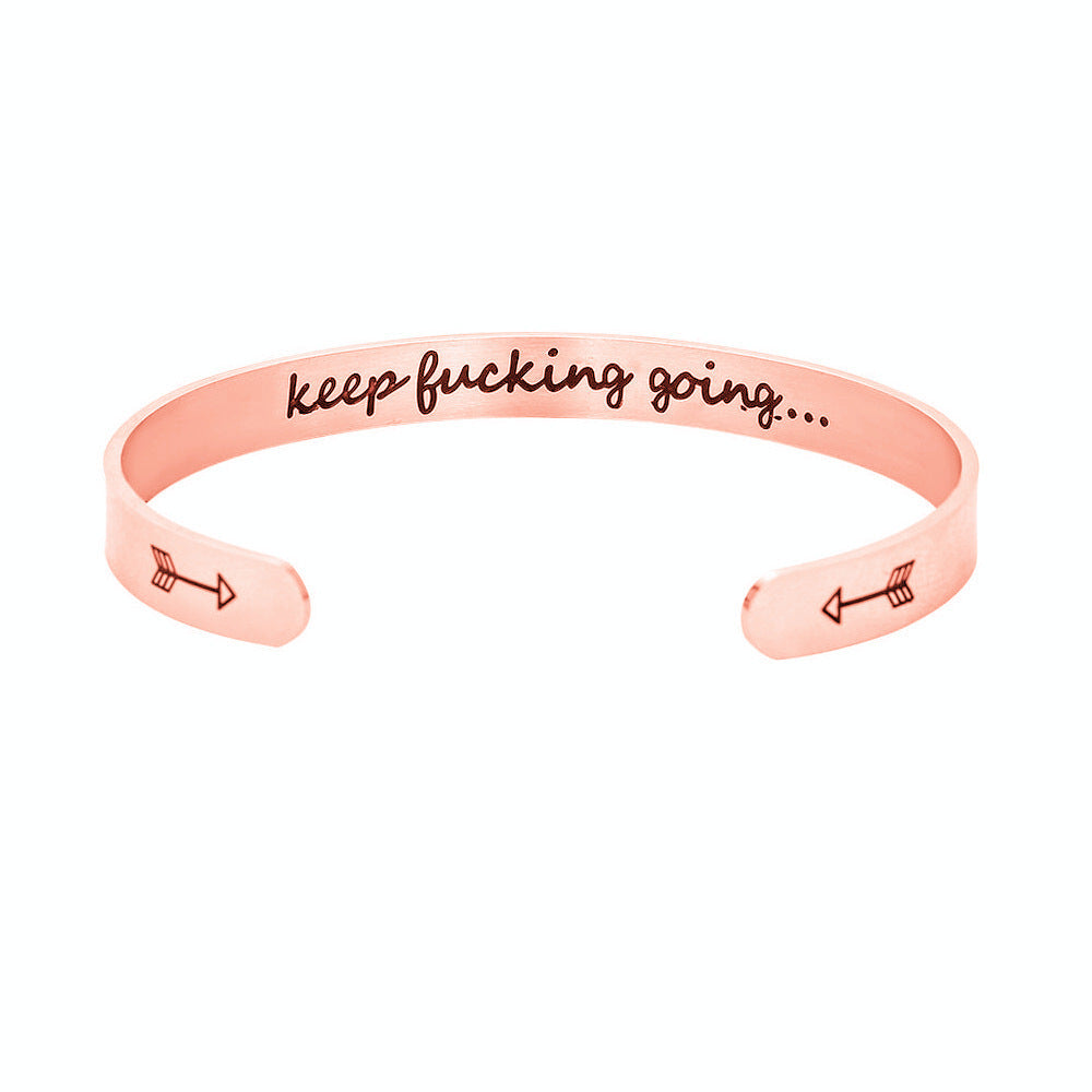 Inspirational Stainless Steel Cuff Bracelet