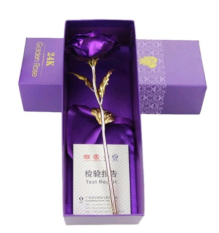 Exquisite 24K Gold Foil Plated Rose with Gift Box