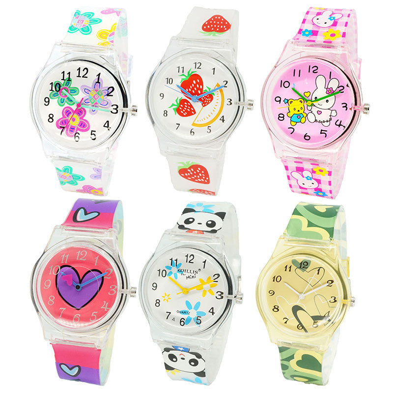 Flexible Fit Silicone Snap Watch for Girls