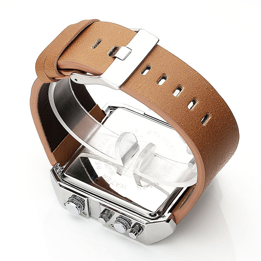 Waterproof Luminous Double Display Electronic Watch