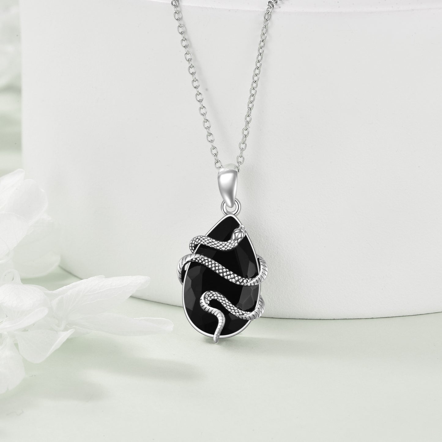 Protective Serpent Crystal Pendant Necklace