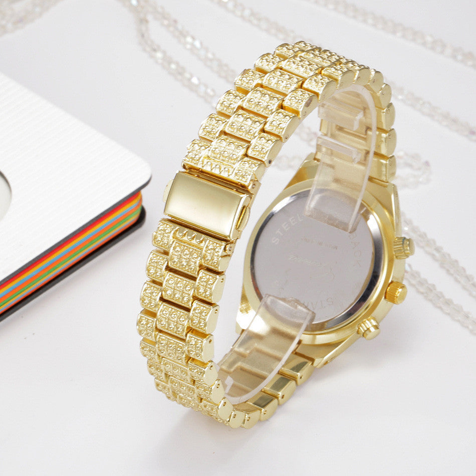 Elegant Crystal Quartz Analog Watch for Women