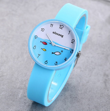 Charming Fish Dial Girls' Quartz Watch