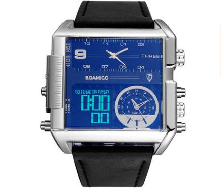 Men's Military Chronograph Dual Display Watch