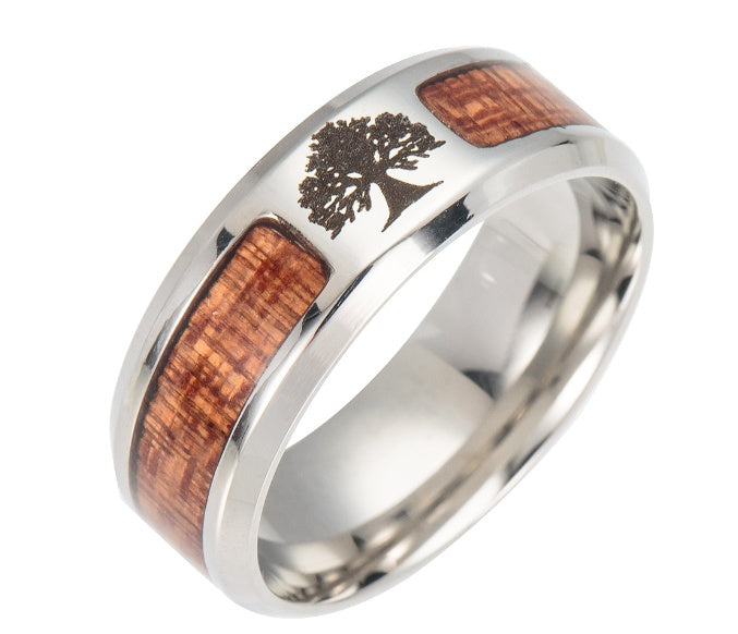 Men's Stainless Steel Symbol Ring