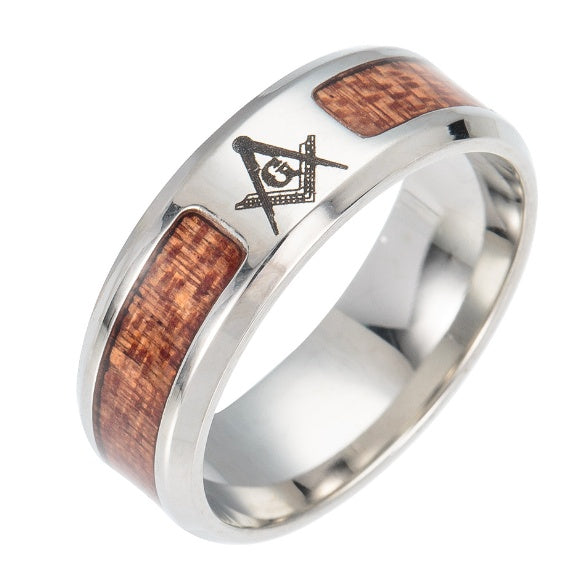Men's Stainless Steel Symbol Ring