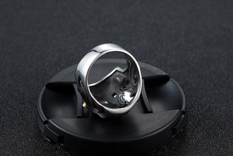 Men's Punk Skull Titanium Steel Ring