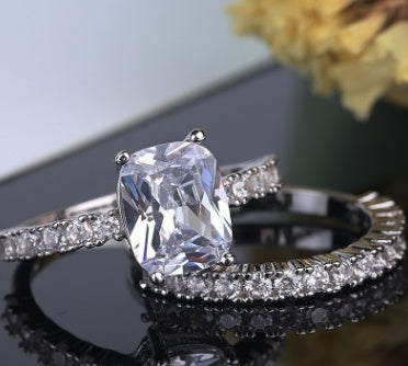 Double Stackable Zirconia Ring Set