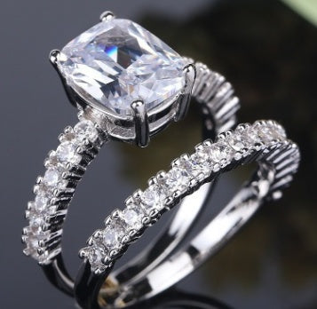 Double Stackable Zirconia Ring Set
