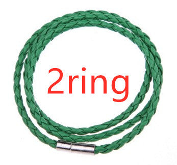 Personalized Braided Leather Name Bracelet for Men